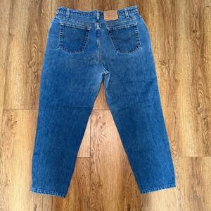 Vintage Levis 522 Western Tapered Fit Blue Jeans Womens 37x28 USA made 90s